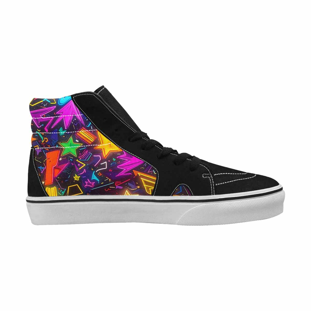 MEN'S 80s Retro Motif High Top Canvas Dreamlike Custom Shoes