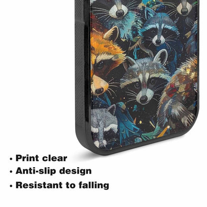 iPhone 15 Case — Raccoon Bandit Raccoon Bandit Pattern Hundreds, Custom Art Phone Cover