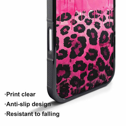 iPhone 17 Pro Max Case — Black &amp; Pink Ink Animal Print, Custom Made Phone Cover