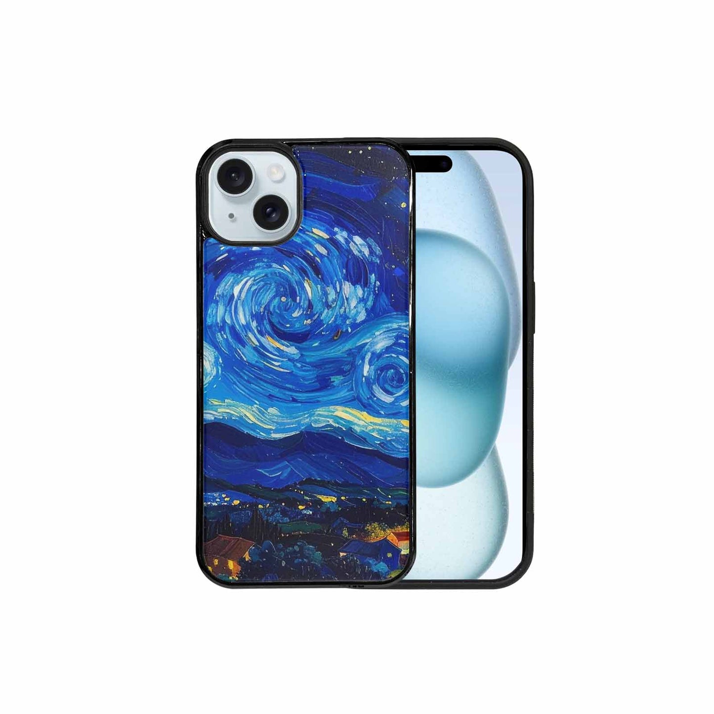iPhone 15 Plus Case — Starry Night Van Gogh Paint Art, Personalized Phone Case