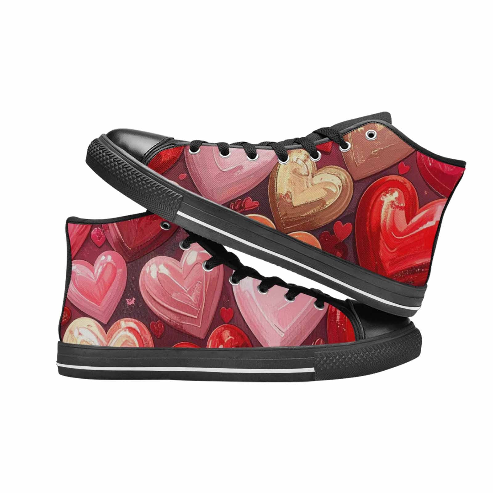 WOMEN'S No Words Or High Top Canvas Vivid Custom Shoes