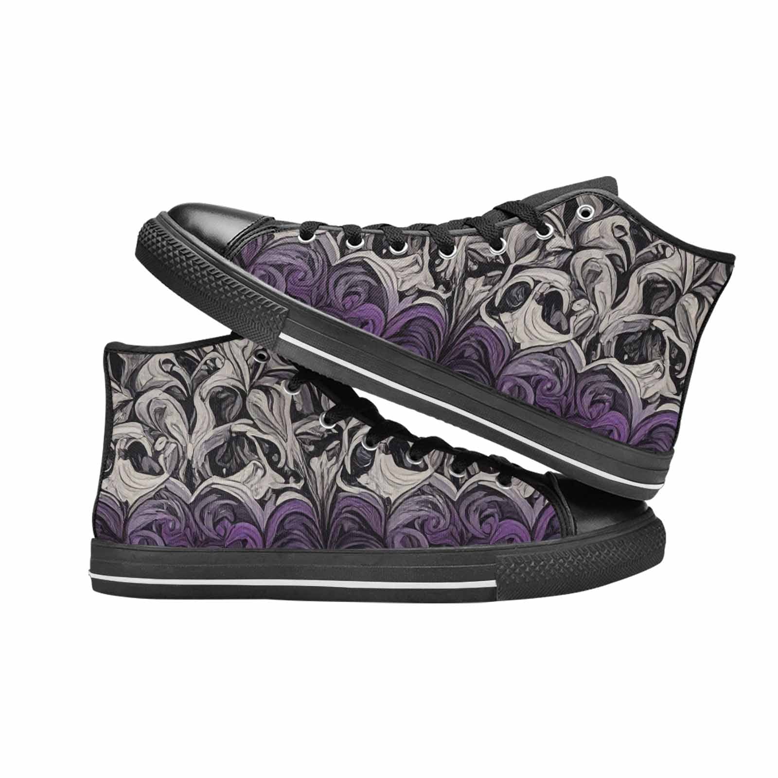 MEN'S Asexual Flag Color High Top Canvas Dreamcore Custom Sneakers