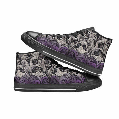 MEN'S Asexual Flag Color High Top Canvas Dreamcore Custom Sneakers