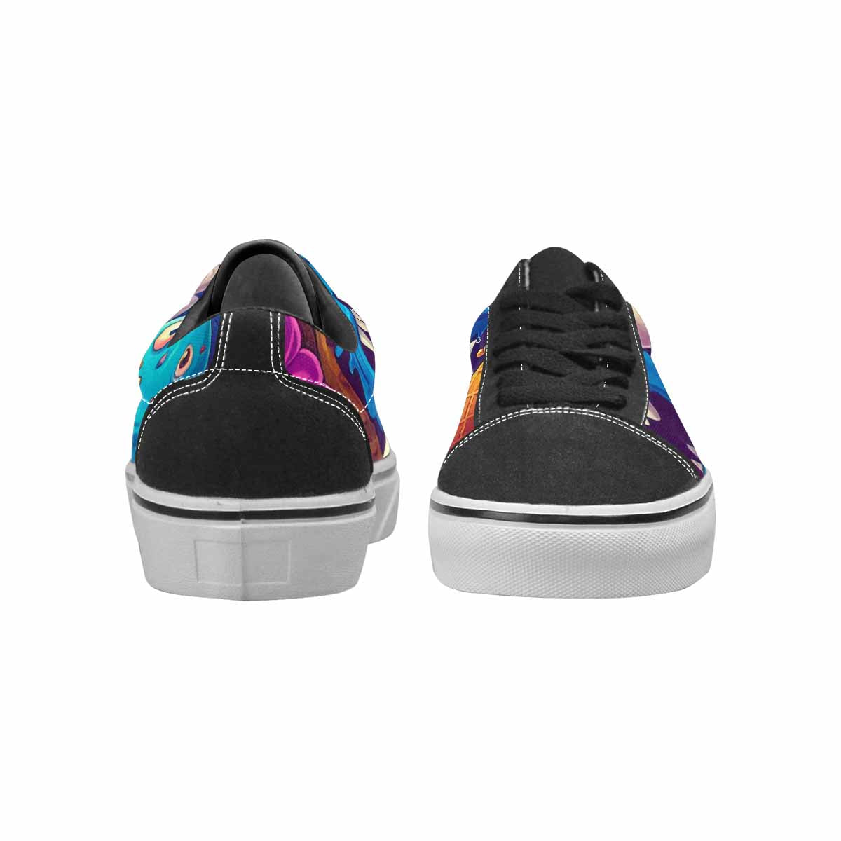 WOMEN'S Melting Ice Cream Monster Lace-Up Canvas Dreamlike Custom Shoes