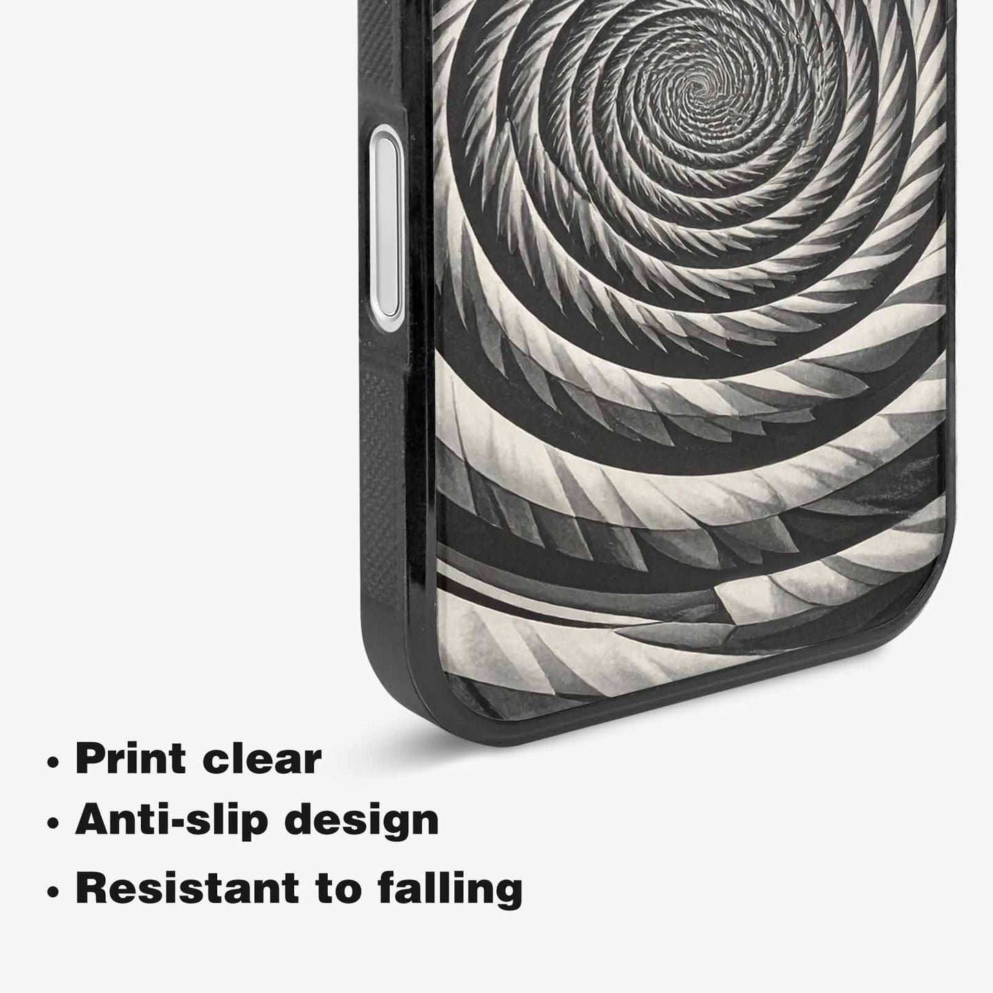 iPhone 16 Case — Hypnotic Spiral Optical Illusion Motif High, Custom Made Phone Cover