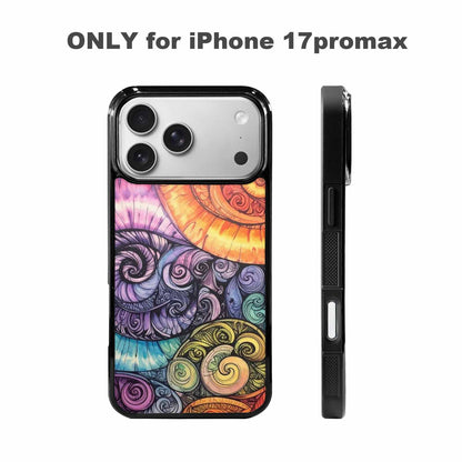 iPhone 17 Pro Max Case — Tie Dye Swirls (black Tie Dye, Custom Art Phone Cover