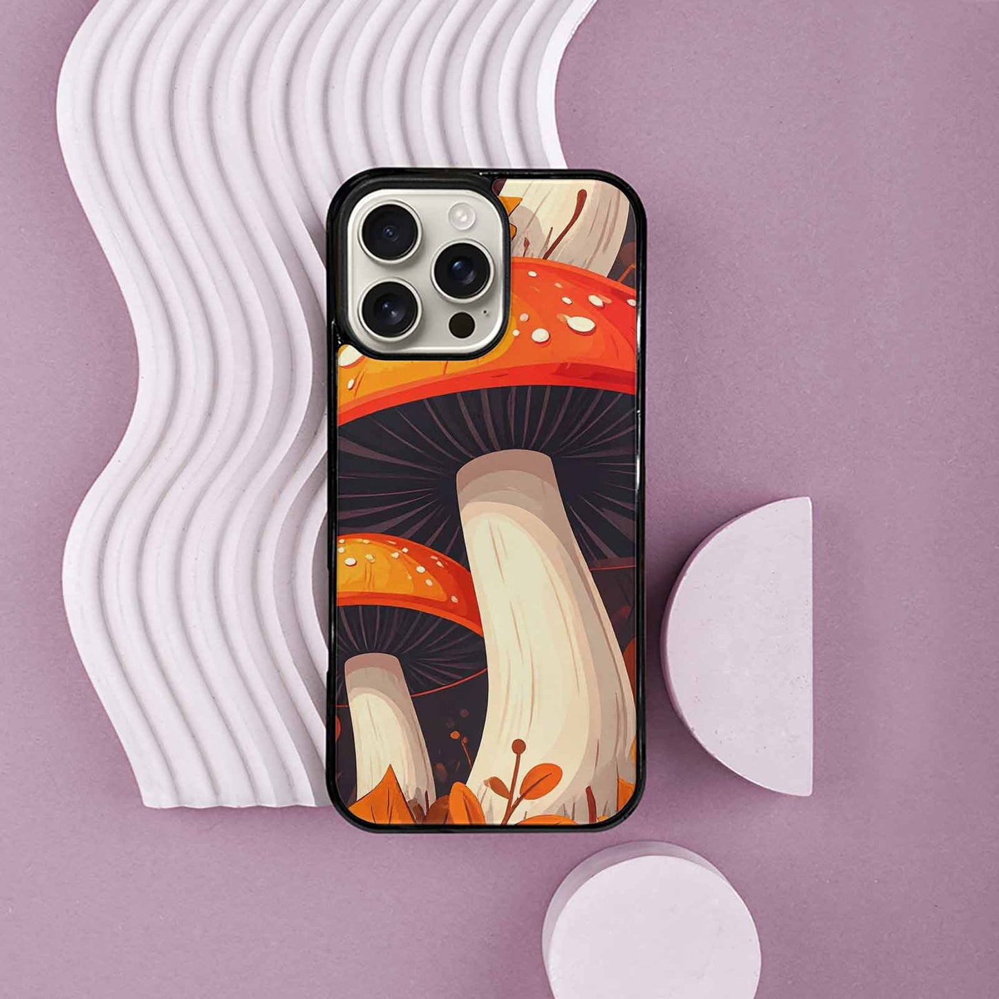 iPhone 16 Pro Max Case — Bold Autumn Mushroom Bold Autumn Mushroom, Custom Made Phone Cover