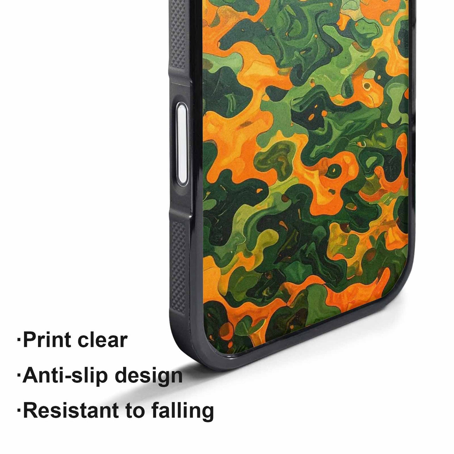 iPhone 17 Pro Max Case — Small Military Camouflage Blotch Camo, Custom Printed Phone Case