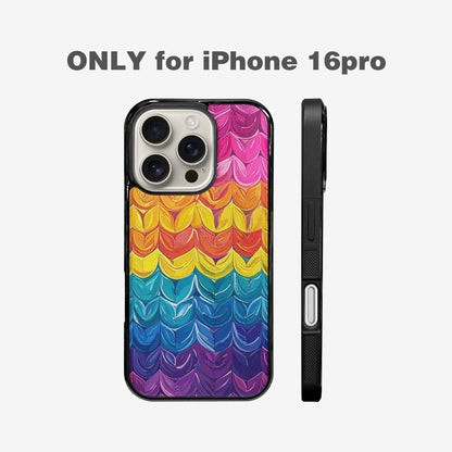 iPhone 16 Pro Case — Pansexual Flag Color Theme Small Rainbow, Custom Art Phone Cover