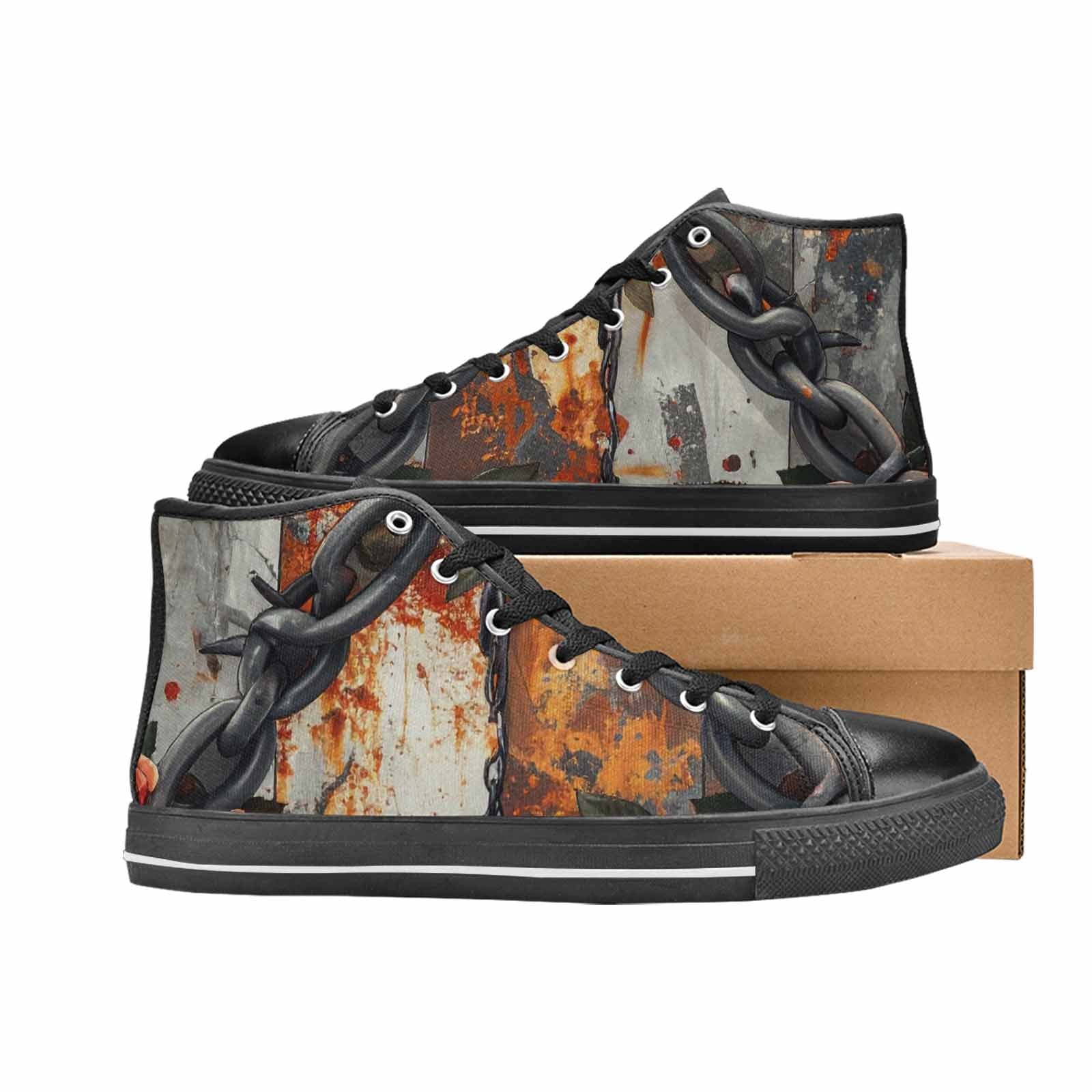 MEN'S Barbed Wire Chain High Top Canvas Surreal Sneakers