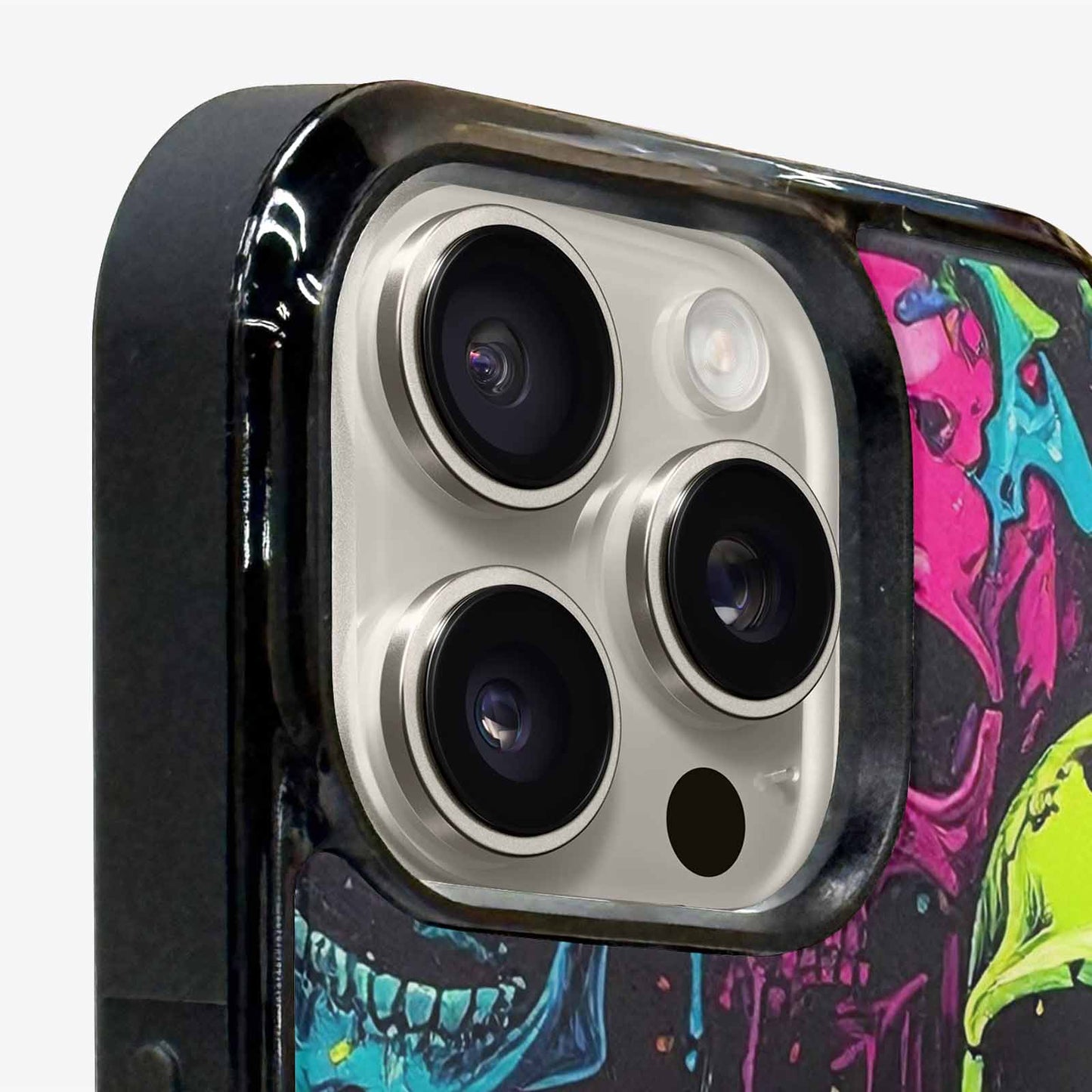 iPhone 16 Pro Case — Vibrant Camo 1000\'s Of Skeletons Neon, Custom Phone Case