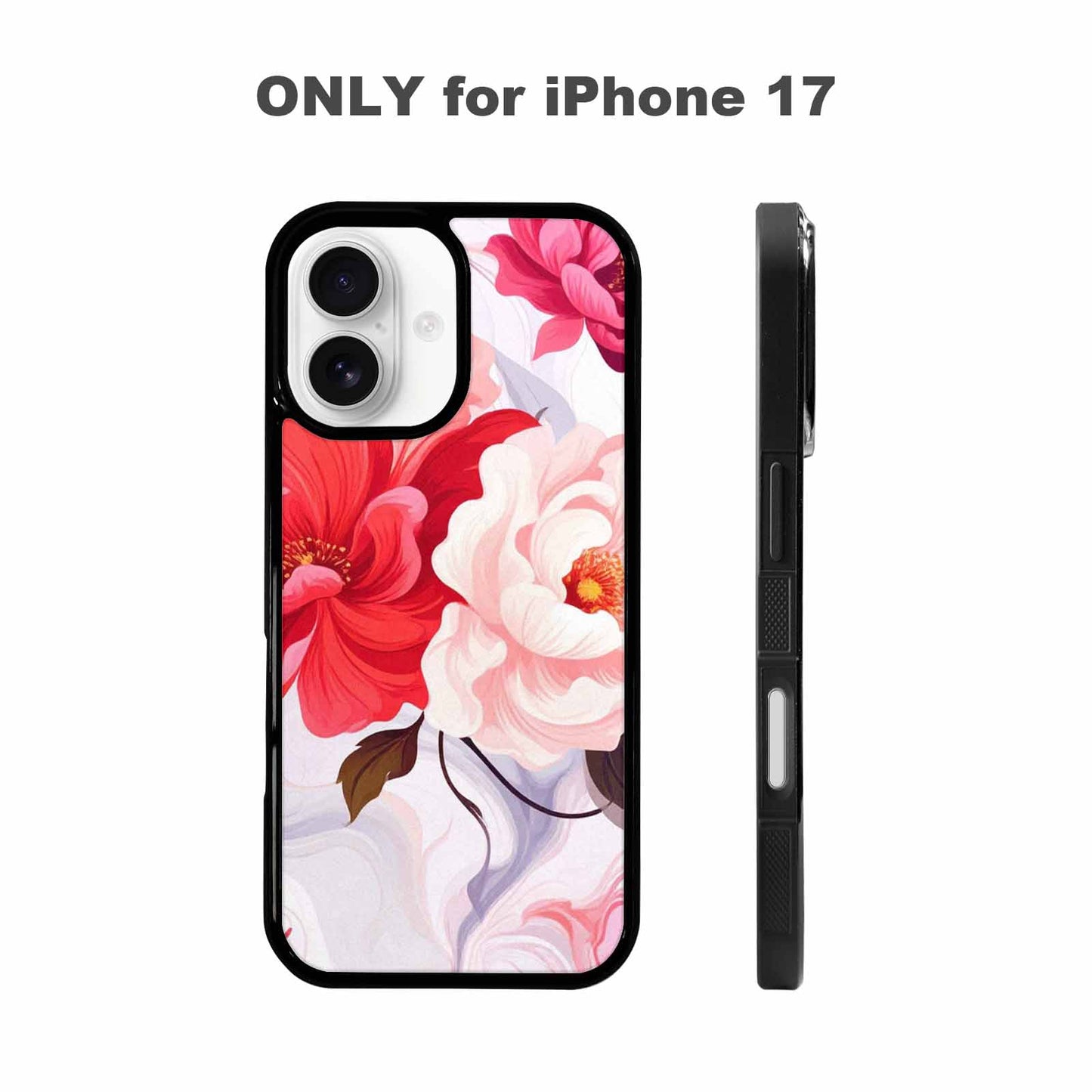 iPhone 17 Case — Marble Floral Art Seamless Floral, Custom Designed Case Cover