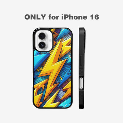 iPhone 16 Case — Lightning Bolt Storm Pattern Hundreds Of, Custom Print Case Cover