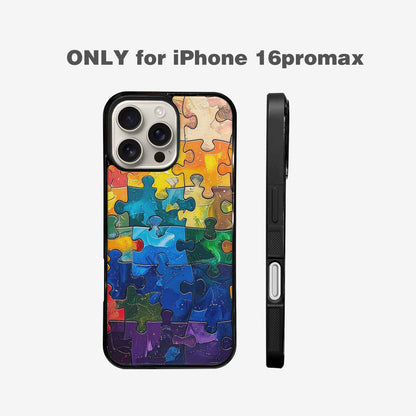 iPhone 16 Pro Max Case — Autism Puzzle Pieces Puzzle Piece Pattern, Custom Made Phone Cover