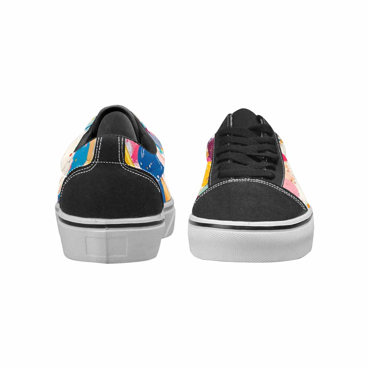WOMEN'S Ice Cream Motif Ice Lace-Up Canvas Vivid Custom Sneakers