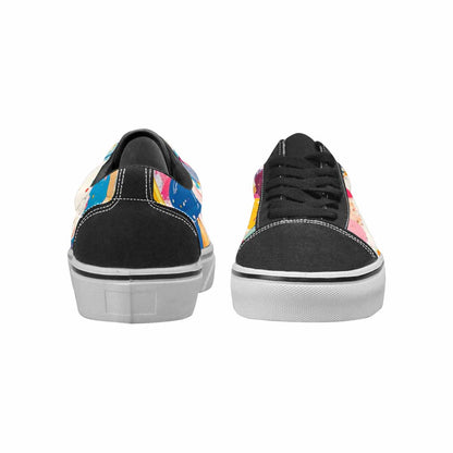 WOMEN'S Ice Cream Motif Ice Lace-Up Canvas Vivid Custom Sneakers