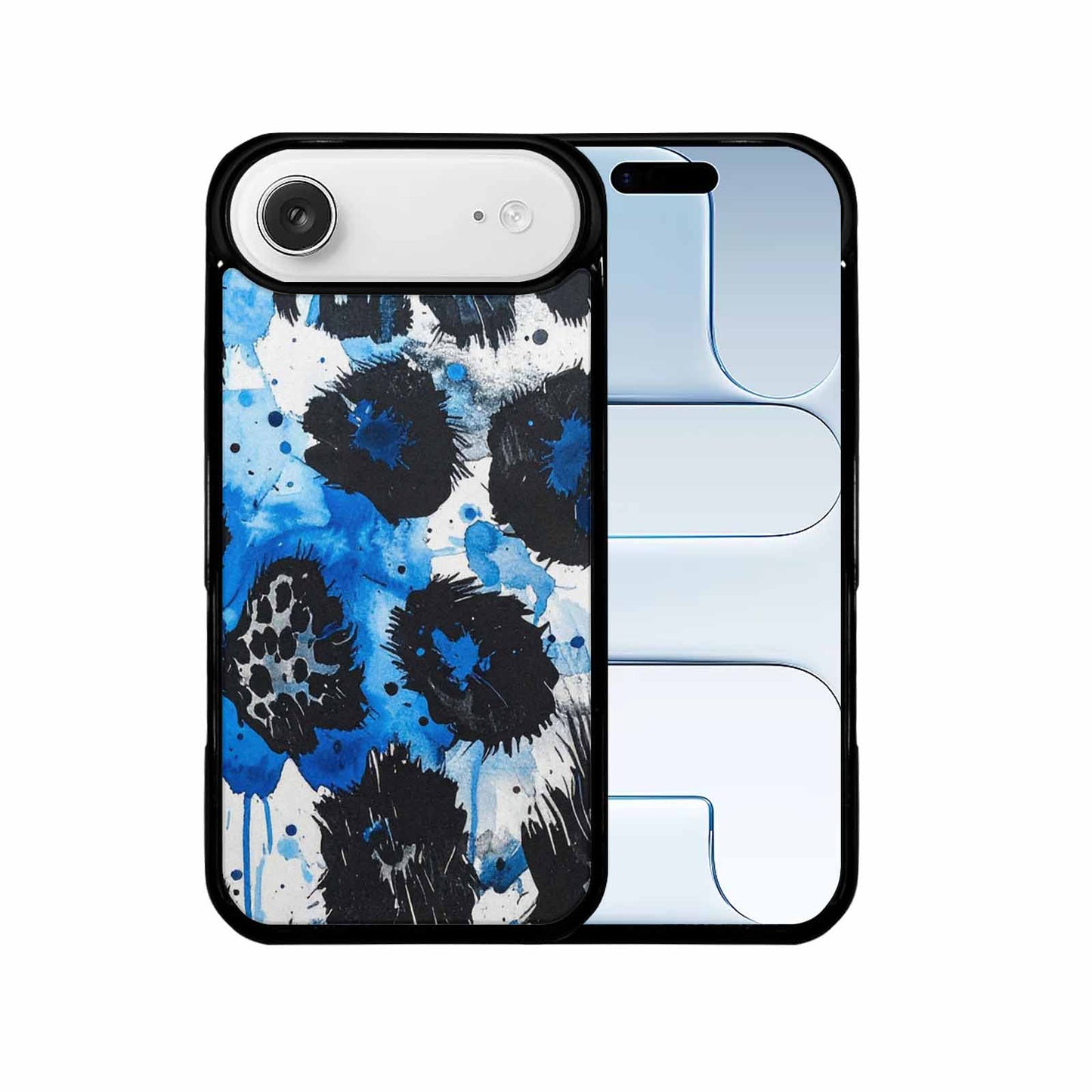 iPhone 17 Air Case — Animal Print Black Blue Ink Animal, Customized Protective Case