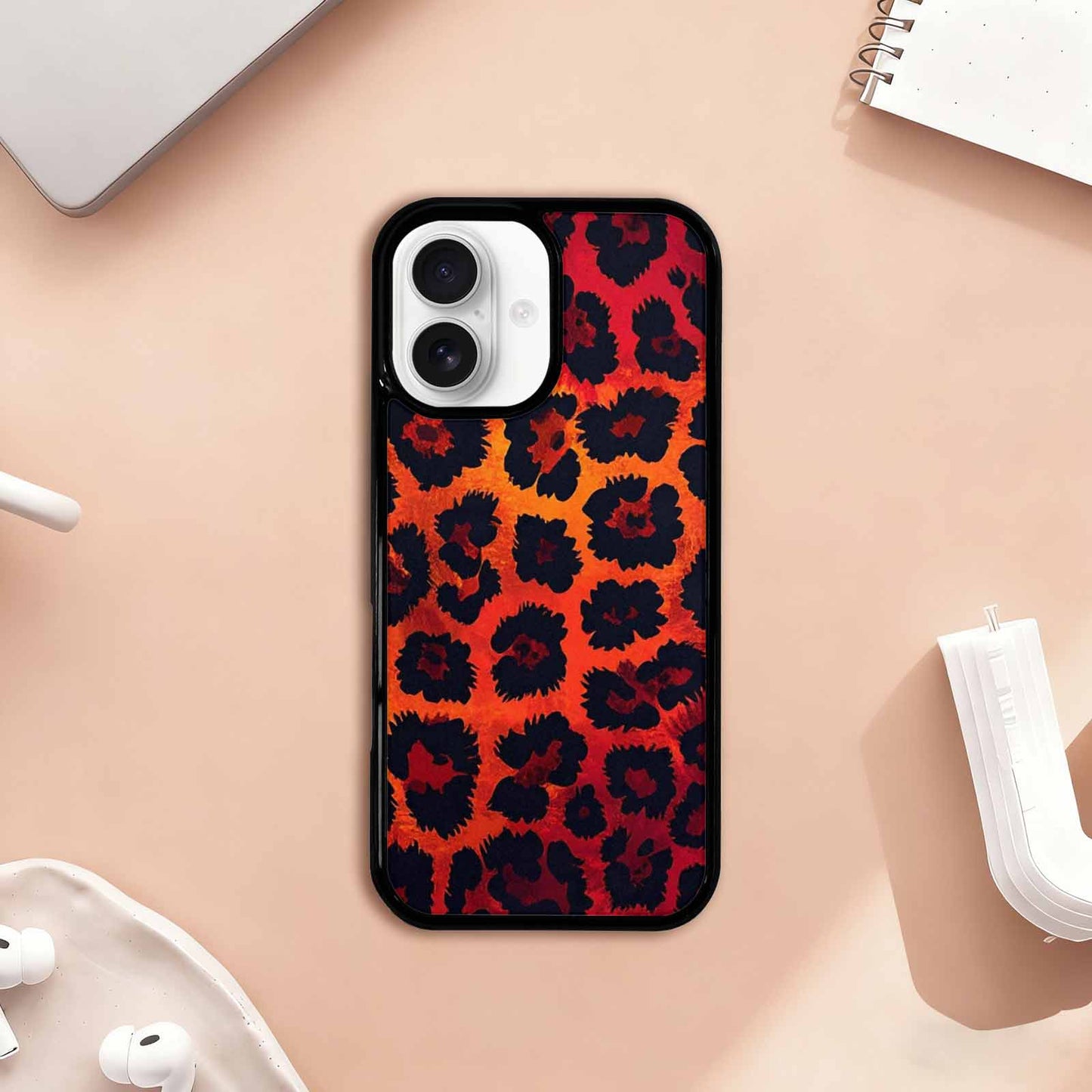 iPhone 17 Case — Leopard Print Dark Seamless Animal Print, Customized Protective Case
