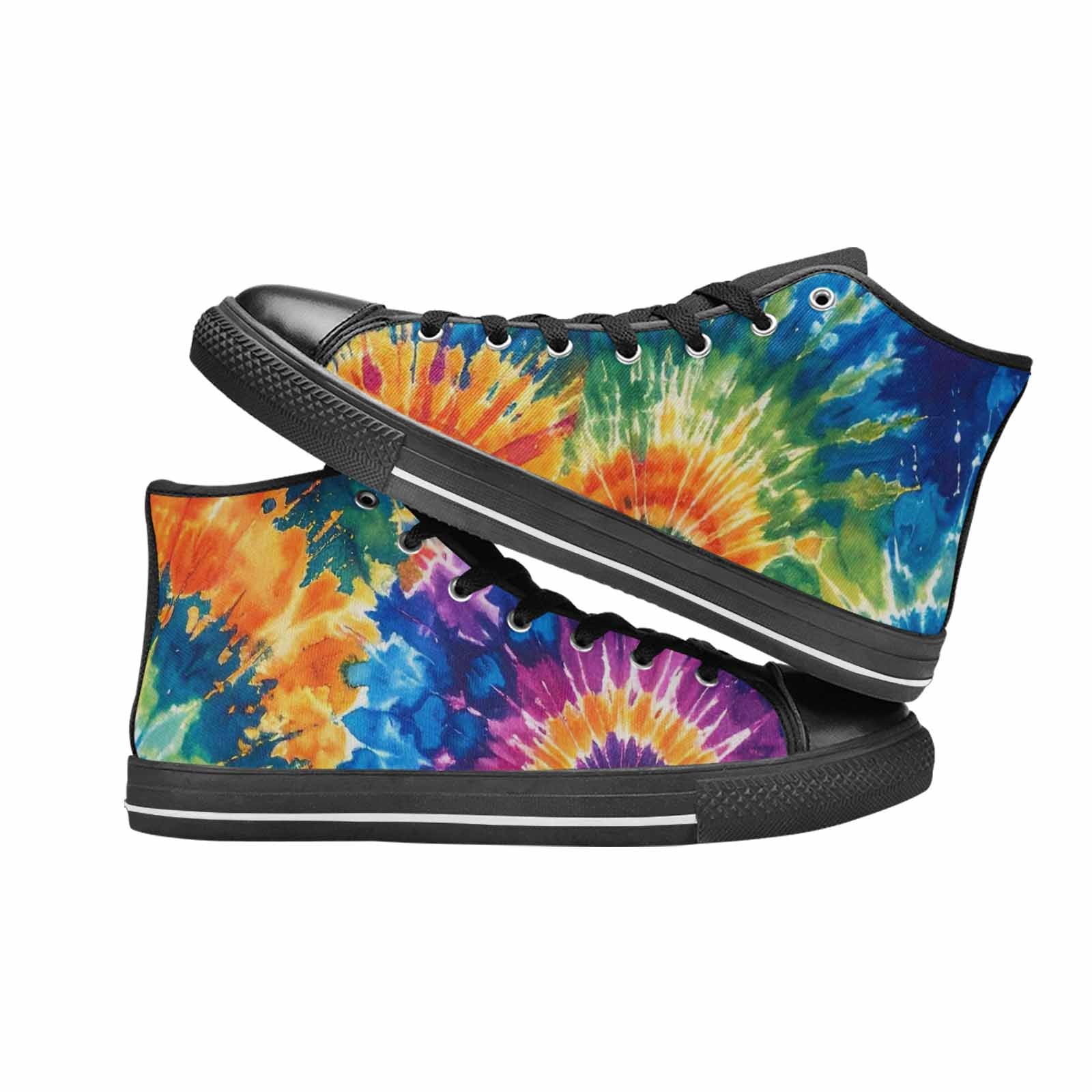 WOMEN'S Tie Dye Mixed Style High Top Canvas Dark Academia Shoes