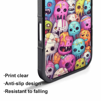 iPhone 17 Pro Max Case — Pastel Gore Character Pattern Original Art, Custom Print Case Cover