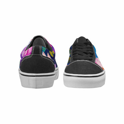 WOMEN'S Monet Impressionist Lace-Up Canvas Kaleidoscope Sneakers