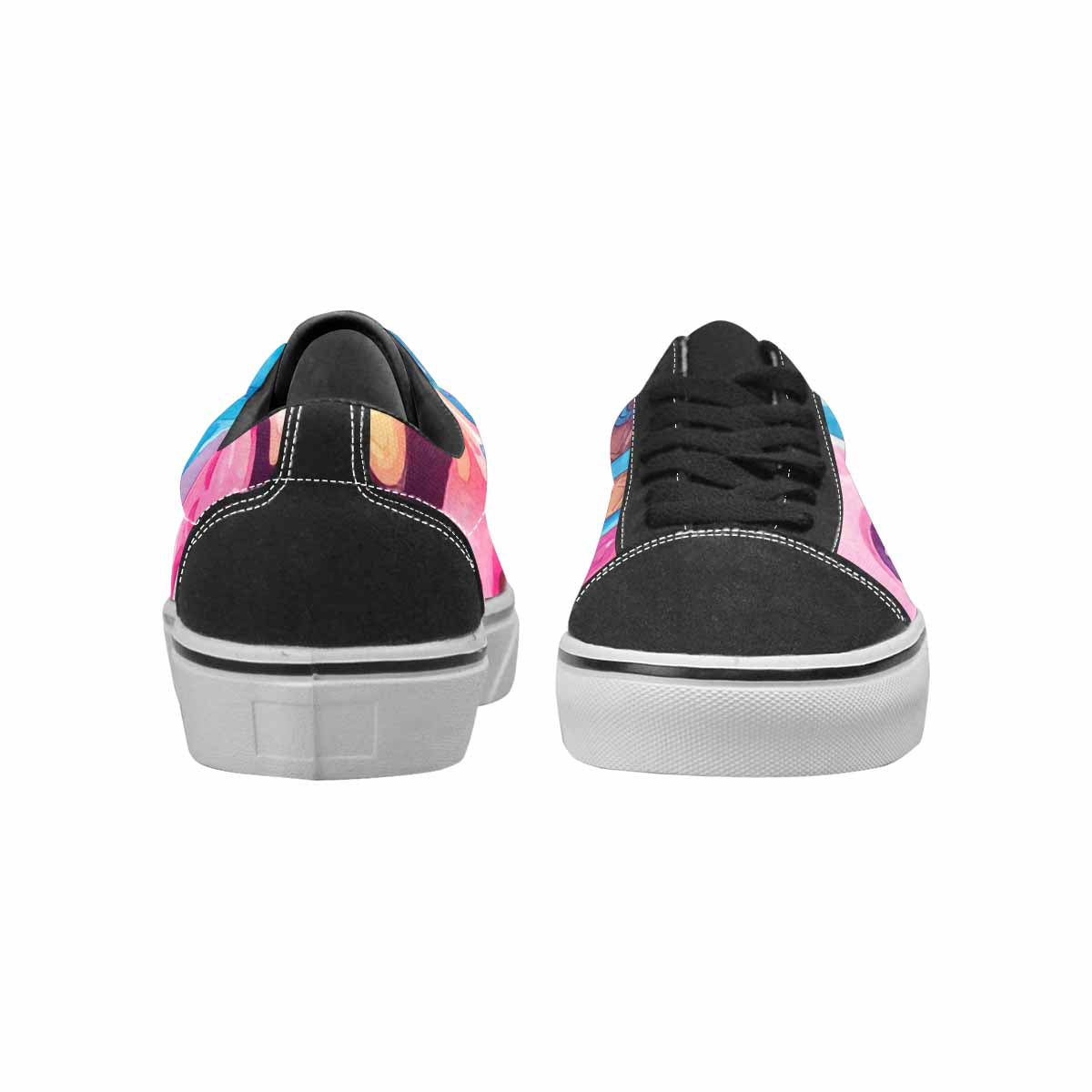 WOMEN'S Melting Icecream Cone Monster Canvas Lace-Up Wallpaper Art Custom Sneakers