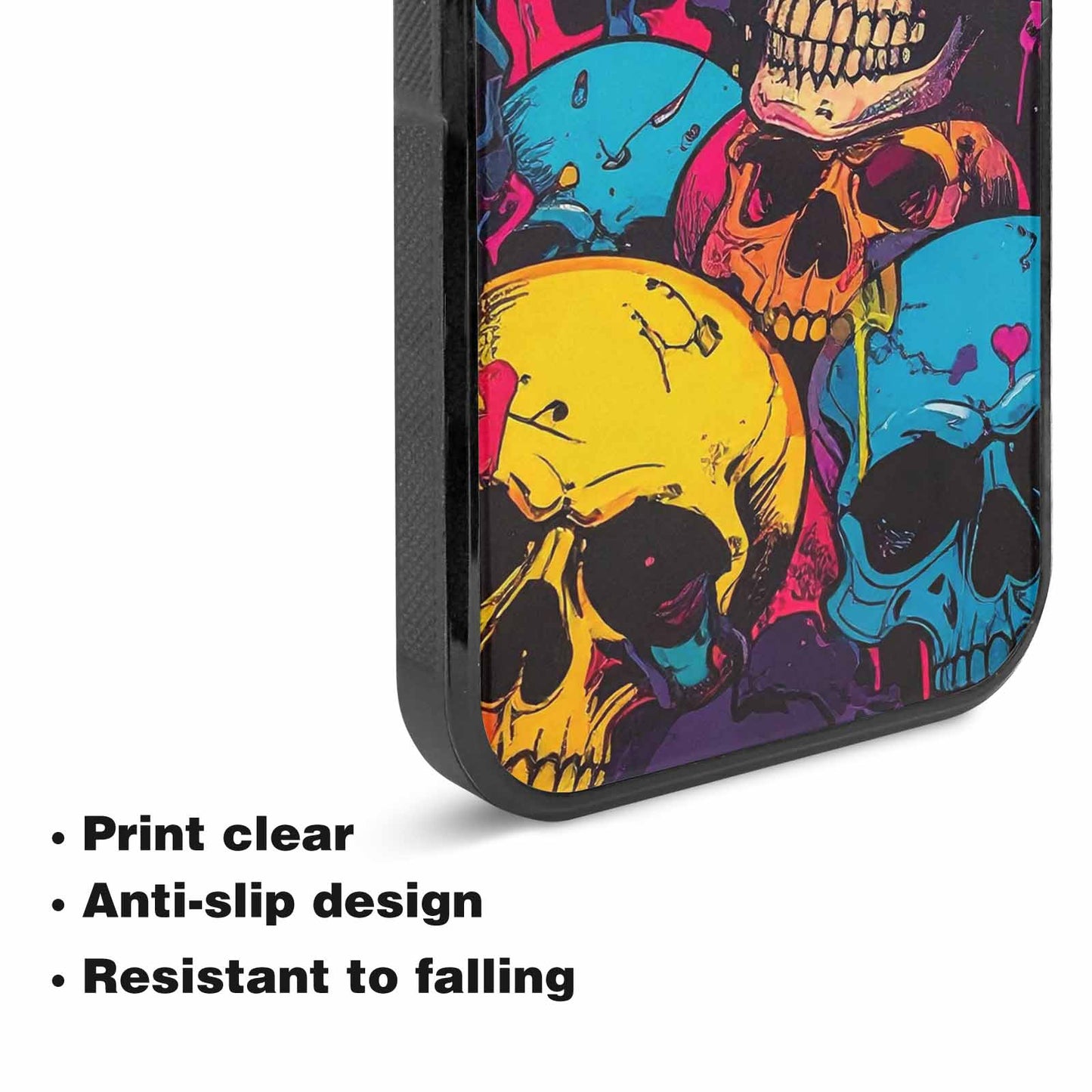 iPhone 15 Case — 1000s Of Skulls Digital Camo Drip, Custom Art Phone Cover