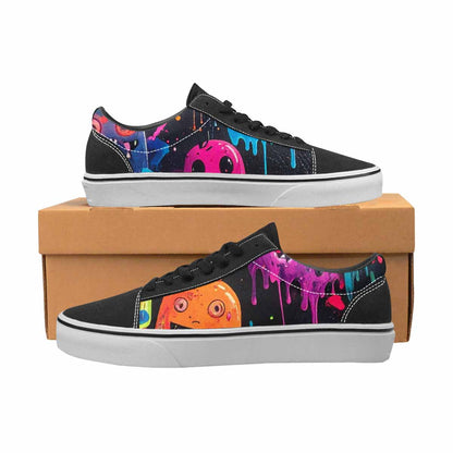WOMEN'S Ice Cream Monsters  Lace-Up Canvas Vibrant Chaos Sneakers