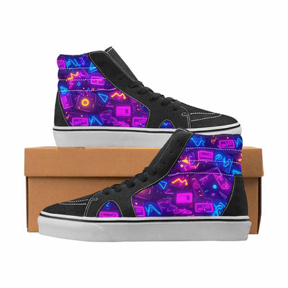 WOMEN'S 80S Retro High Top Canvas Unique Print Cottagecore Custom Sneakers
