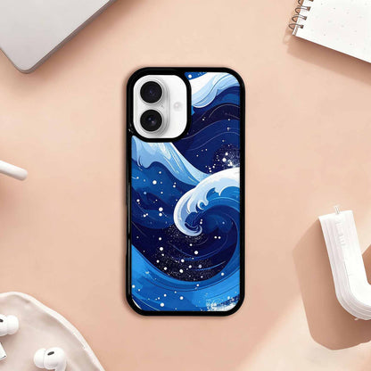 iPhone 17 Case — Glossy Winter Wave Cartoon Cute, Custom Print Case Cover