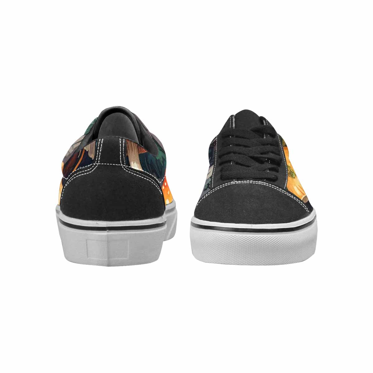 WOMEN'S Mushrooms  Camo Mushrooms Lace-Up Canvas Vibrant Chaos Sneakers