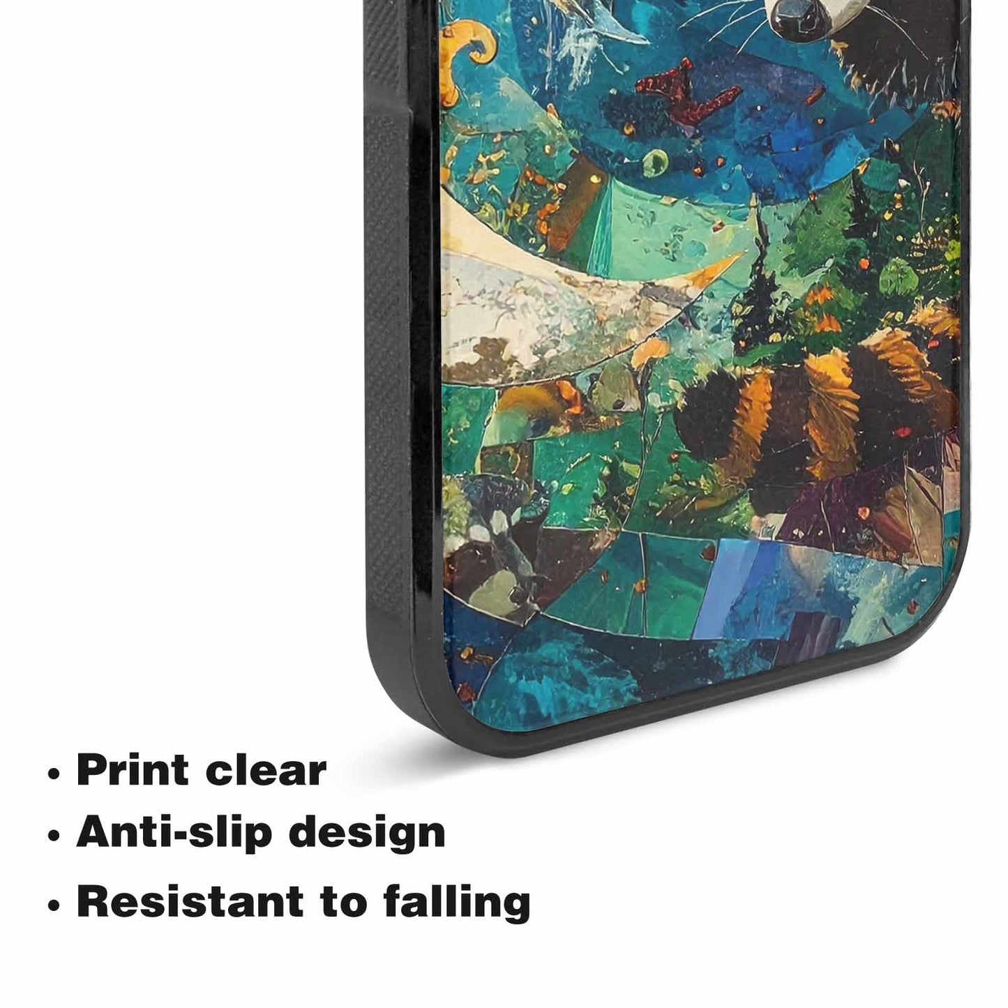 iPhone 15 Plus Case — Raccoon Bandit Raccoon Bandit Pattern Hundreds, Custom Print Case Cover