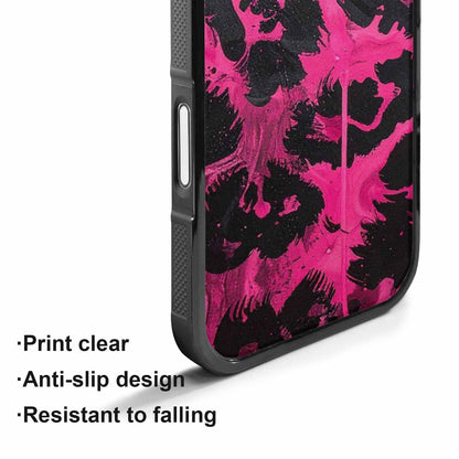 iPhone 17 Case — Black &amp; Pink Ink Animal Print, Custom Phone Case