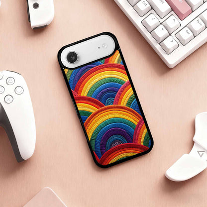 iPhone 17 Air Case — Vivid Camo Rainbow Pride Camo, Unique Phone Case Design