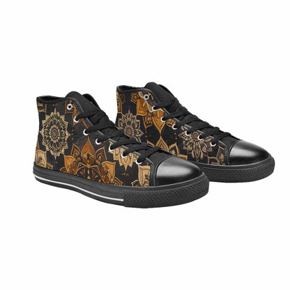 MEN'S Mandala High Top Canvas Y2K Custom Shoes