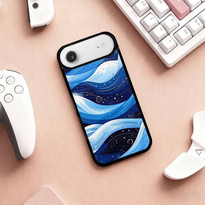 iPhone 17 Air Case — Glossy Winter Wave Seamless Cartoon Cute, Customized Protective Case