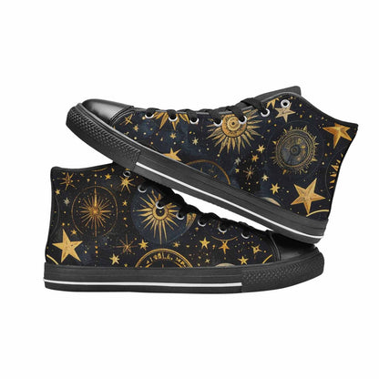 MEN'S Zodiac Constellation Star High Top Canvas Aesthetic Custom Sneakers