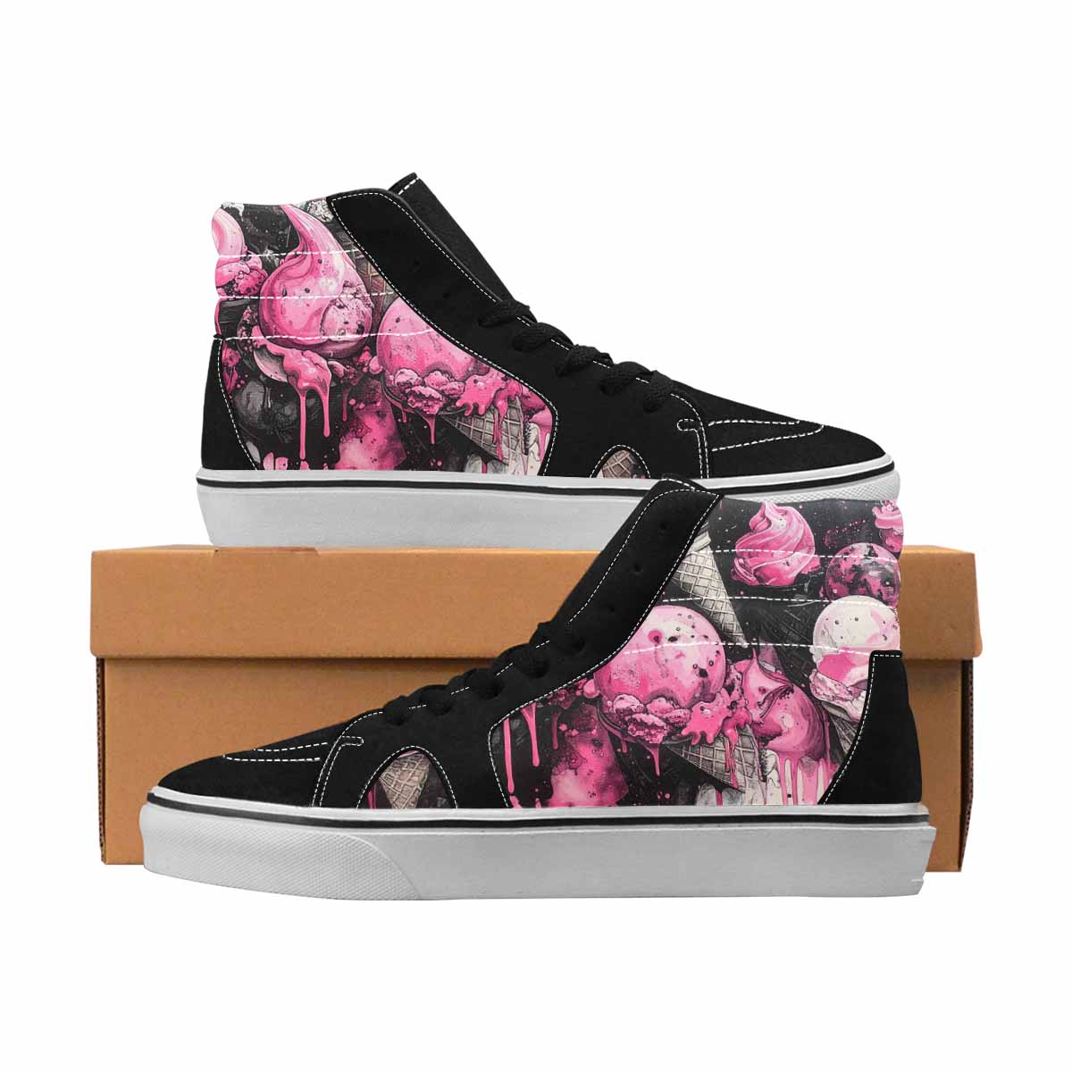 MEN'S Ice Cream Red Ink Motif Motifs 2 Ferion
