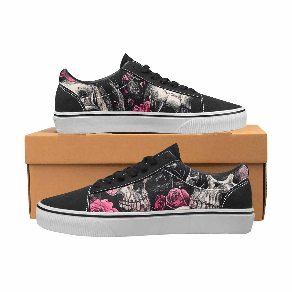 WOMEN'S Skull Roses Lace-Up Canvas Dark Academia Sneakers