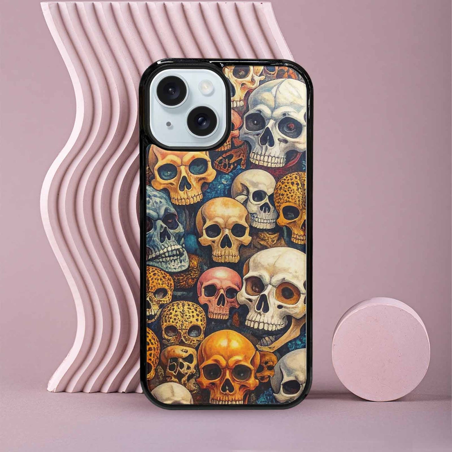 iPhone 15 Case — Skulls Animal Printskulls Patt 0h1, Custom Print Case Cover