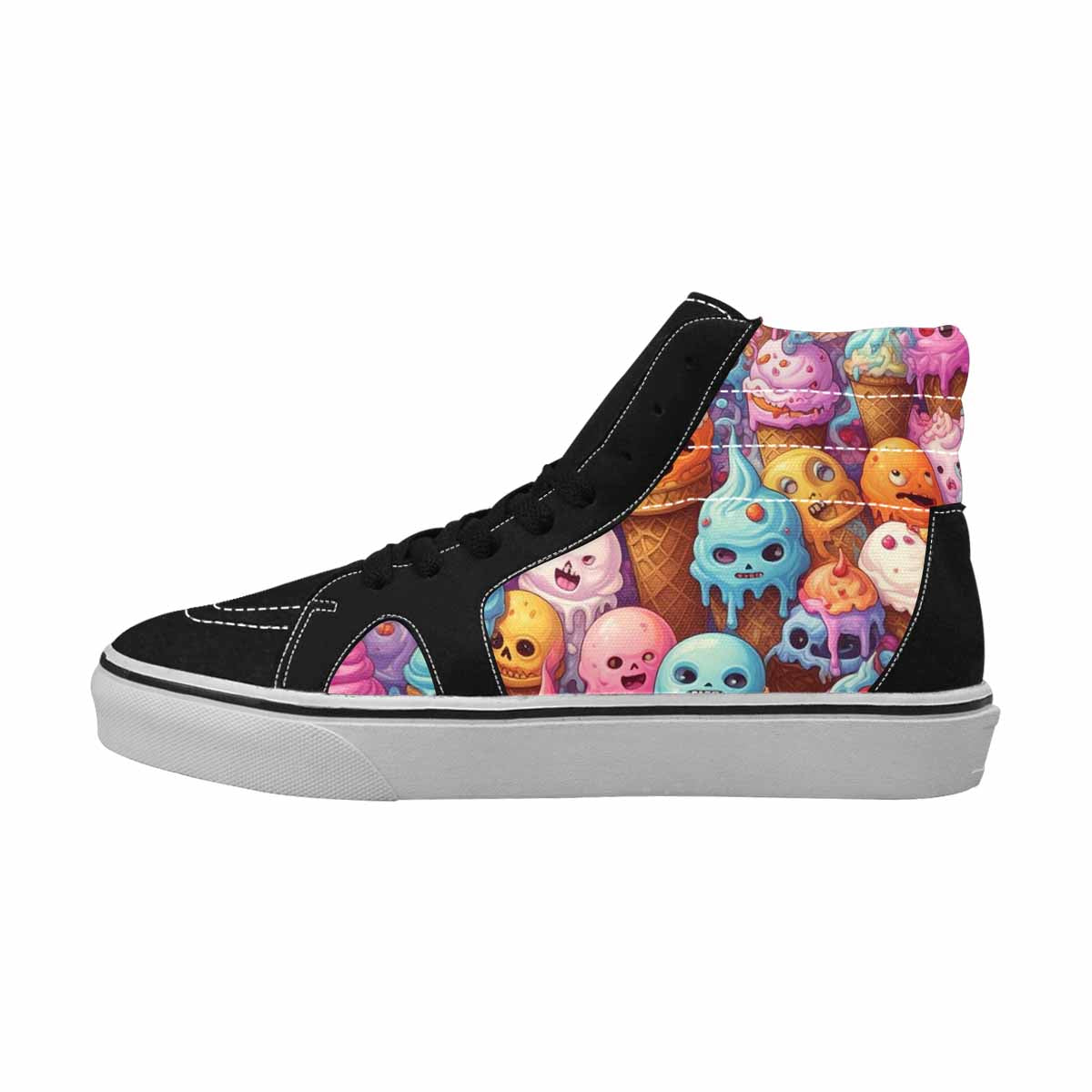 MEN'S Ice Cream Monsters  High Top Canvas Melting Art Sneakers