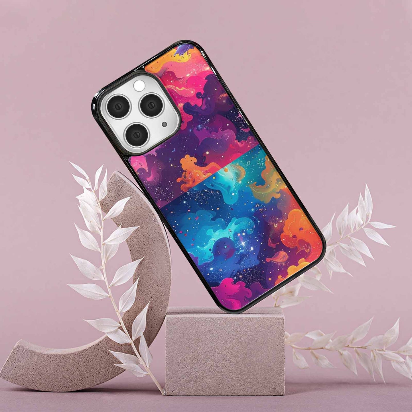 iPhone 15 Pro Max Case — Cosmic Creature And Object Mashup Pattern, Custom Made Phone Cover