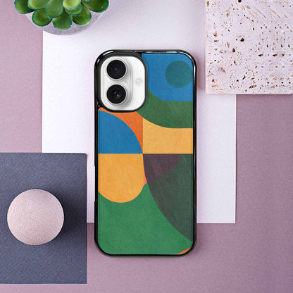 iPhone 16 Case — 1990s Memphis Art Pattern, Custom Print Case Cover