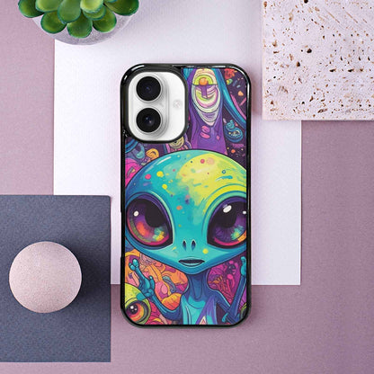 iPhone 16 Case — Cartoon Alien Characters Personalized Phone Cover, Custom Made Phone Cover