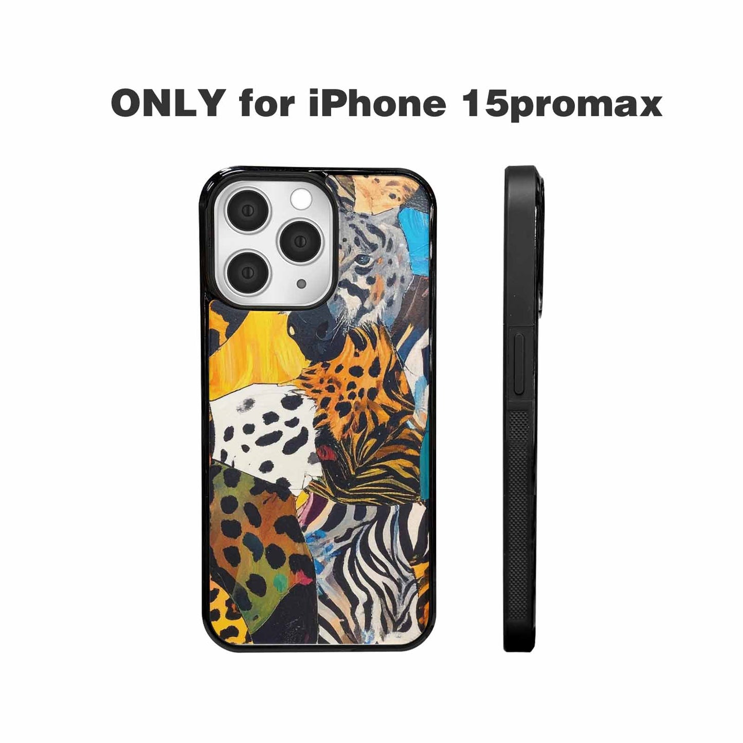 iPhone 15 Pro Max Case — Full Color Vibrant Animal Print Animal, Custom Made Phone Cover