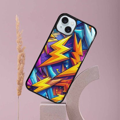 iPhone 15 Plus Case — Lightning Bolt Storm Pattern Hundreds Of, Custom Phone Case