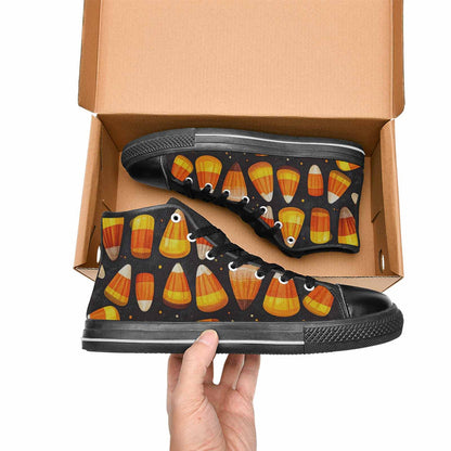 MEN'S Halloween Candy Corn High Top Canvas Y2K Custom Shoes