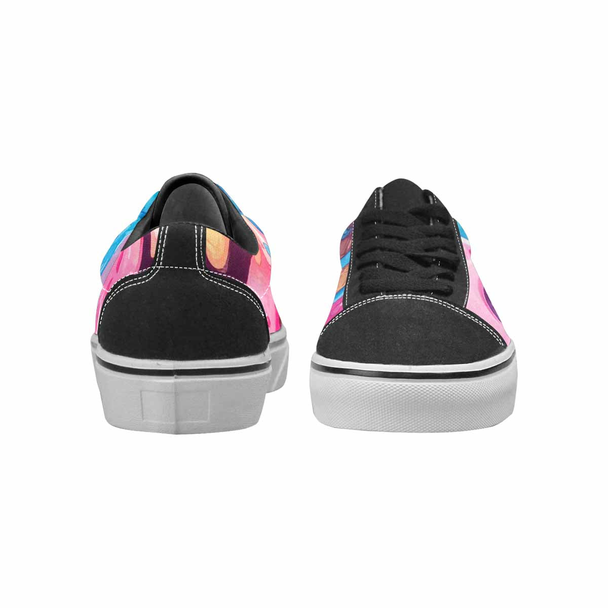 MEN'S Melting Icecream Cone Monster Canvas Lace-Up Neon Fantasy Sneakers