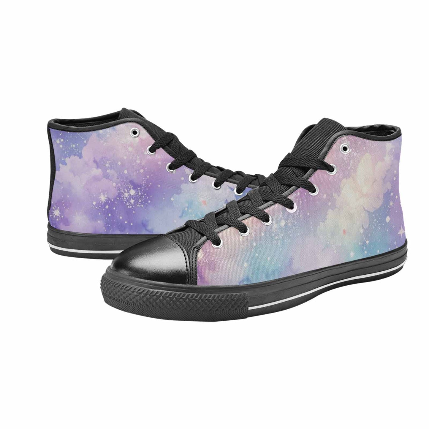 WOMEN'S Galaxy Art - High Top Canvas Surreal Shoes