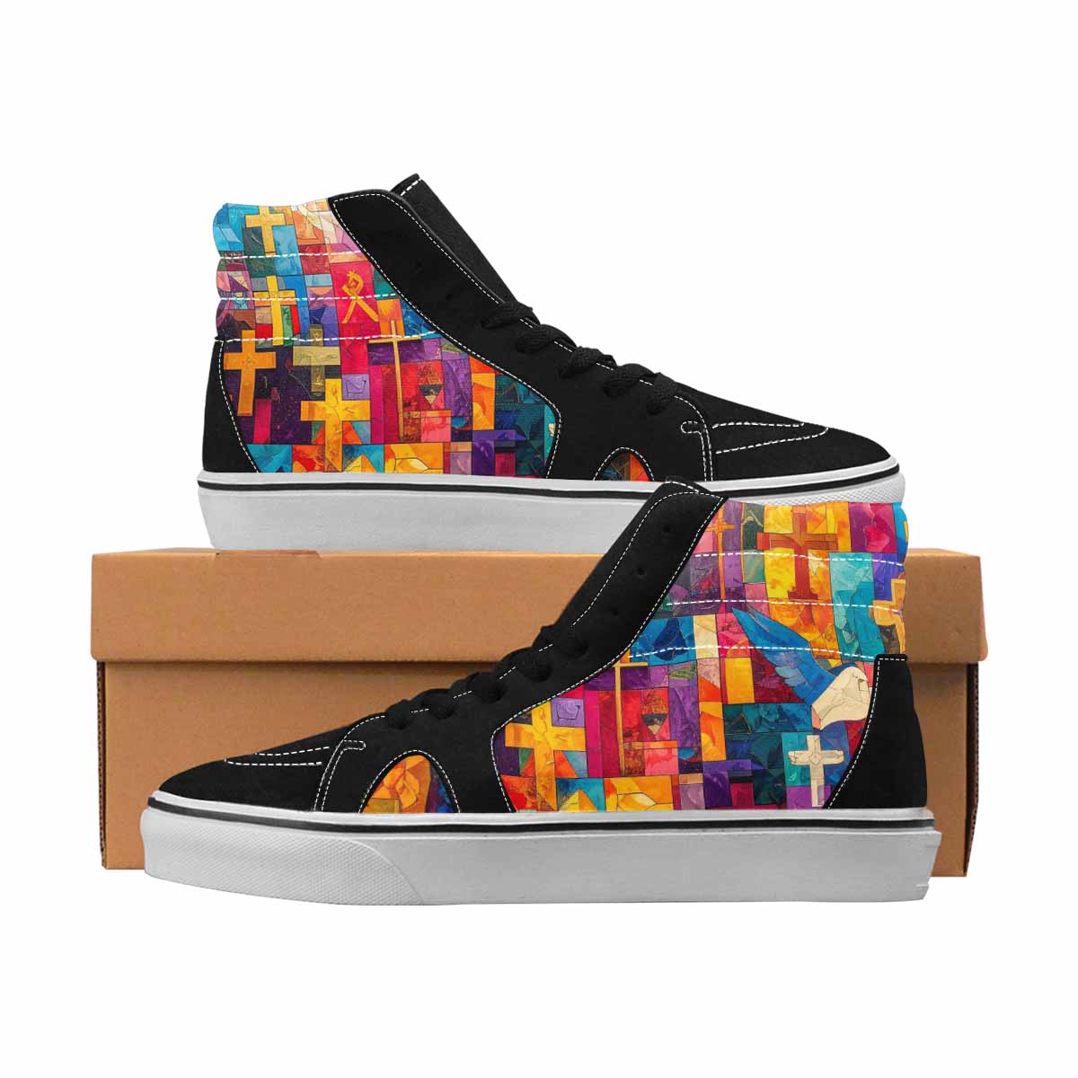 MEN'S Jesus High Top Canvas Custom Fashion Y2K Original Art Sneakers